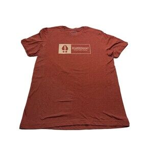 BeardedGoat For Every Hairy Situation Graphic Short Sleeve Shirt Size Large Rust